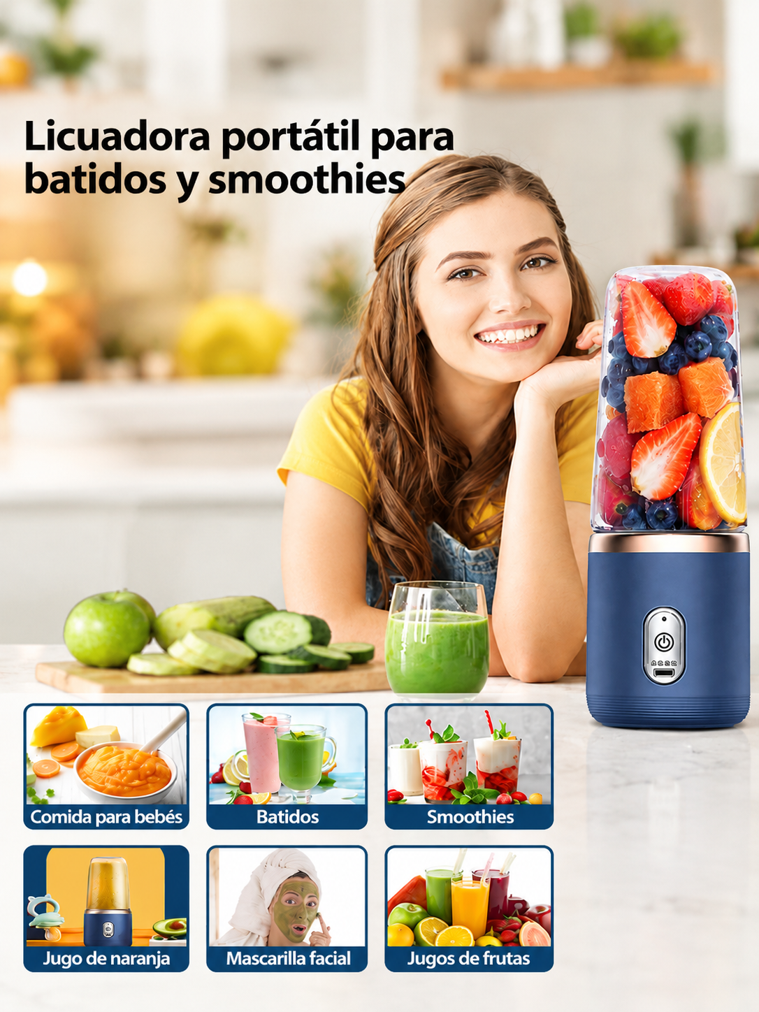 ¡Tu licuadora portátil con precio especial por tiempo limitado!